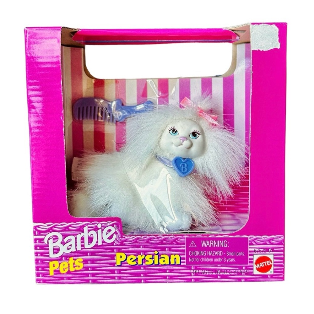 Barbie Pets Persian White Cat 67572-91 Rare